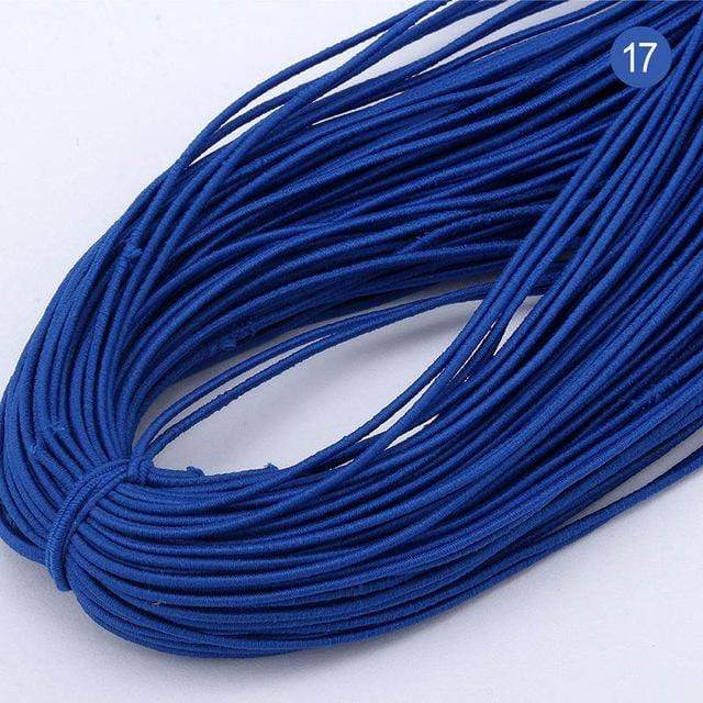 Elastic cord, cotton, brown, round , 2mm, 2m