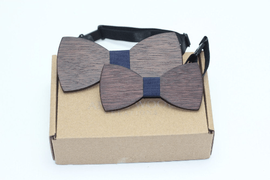 100% Natural Eco-friendly FAMILY & KIDS Handmade Wooden Bow Tie