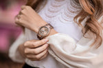 Angie Wood Creations Walnut Wood Women's Watch With Walnut Wood Bracelet