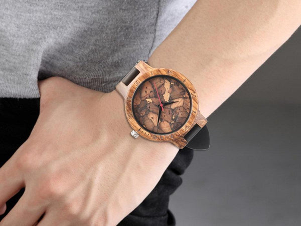Mens watches wood face cheap
