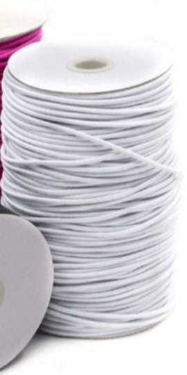 2 mm Round Elastic Cord, Elastic band, stretch cord - white, black - DYI , jewellery,round elastique,Elastique,DYI elastique,