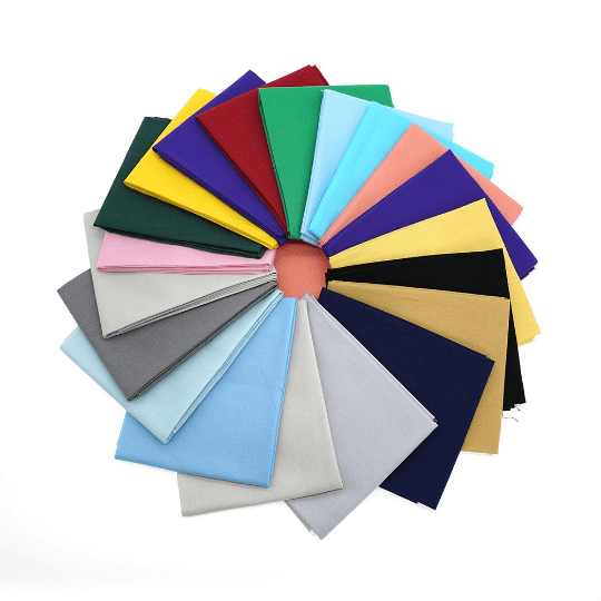 Angie Wood Creations 12 pcs/lot 16" x 19" PLAIN COLOR Fabric Cotton Fabric twill Patchwork Quilting Patchwork Fabric Textile Sewing Crafting Fat Quarter Bundles