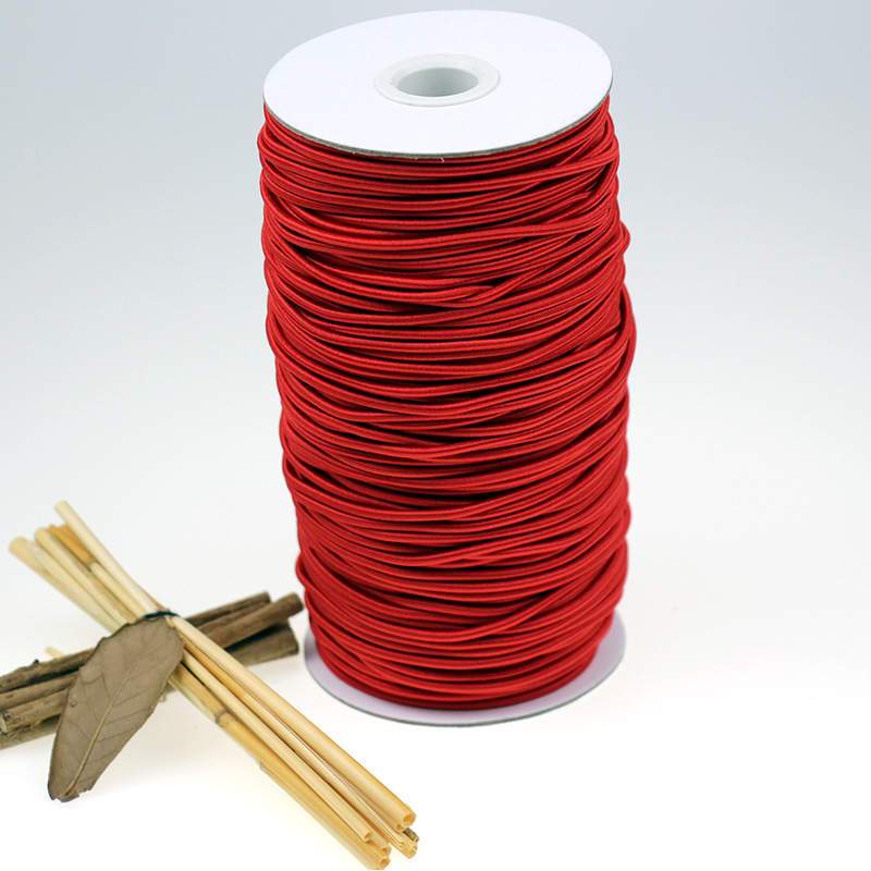 Round Elastic Trim/Stretch Bungee String (2mm - 3mm 1/8 inch Cord) - White Elastic Cord (288 Yards)