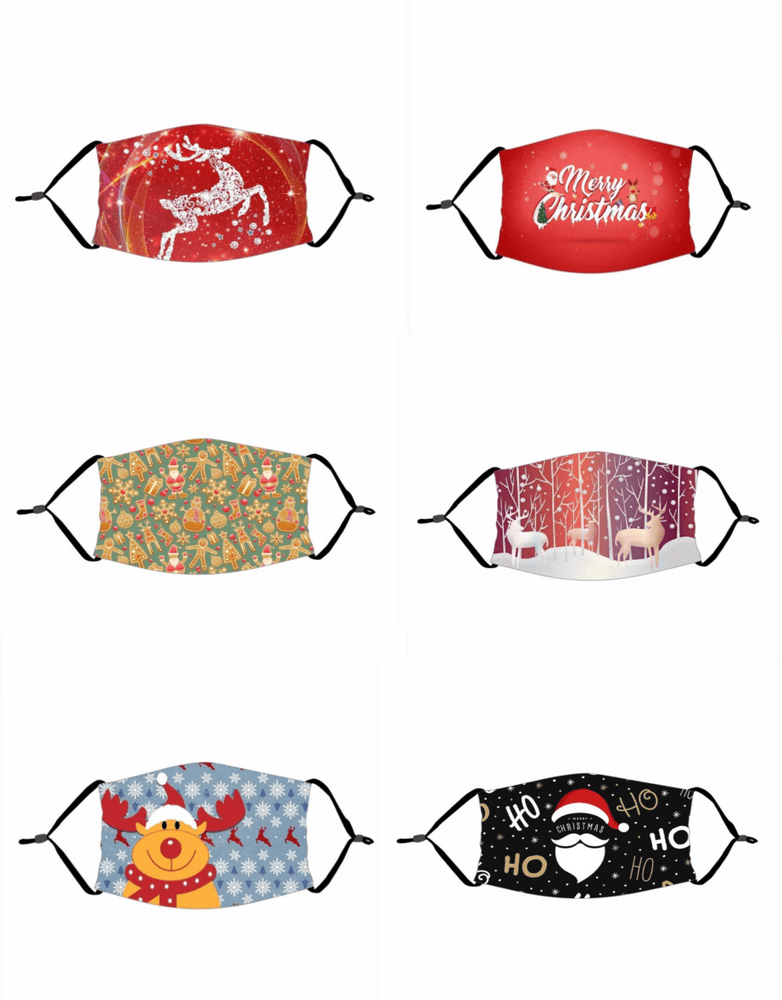 Angie Wood Creations Handmade Mask&3mmElastic All colors (6pcs) / 3 Pcs all colors Red Chrismas masks Cotton Mouth Mask Adjustable Anti Dust Face Mask,Floral Cotton Mouth