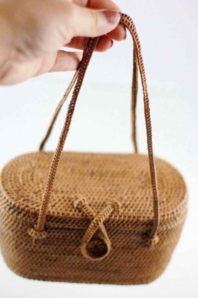 Handmade Round Ata Bali High Quality Rattan Mango Bag, Order Now