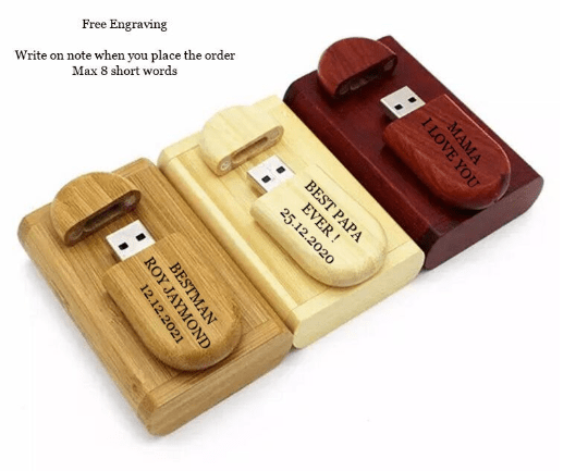 Angie Wood Creations Engraved Wooden Usb 16gb Flash Drive Usb Drives 16 GB Walnut Wood Memory Stick JBOS Thumb Drives,Wood Usb,Custom Usb Key,Corporate Gift Usb