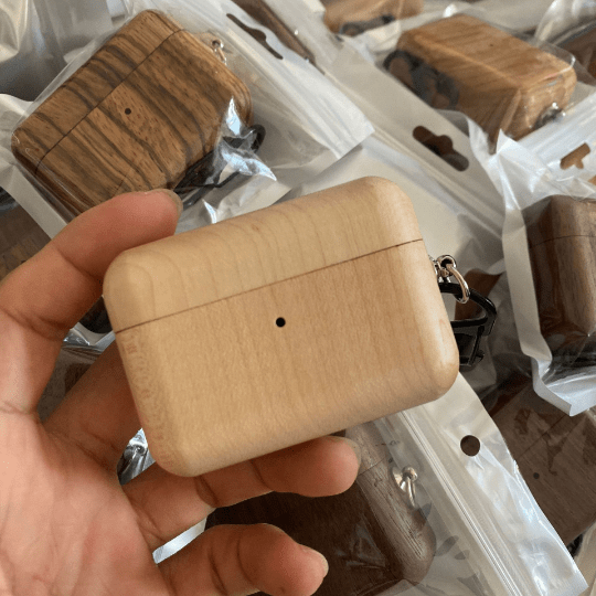Wood Airpod Case 3, Custom Airpod Case With Metal Hook Keychain, Apple Airpods Pro Case, Airpod Holder, AirPod Sticker, Christmas Gifts