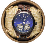 Men Angie Wood Sapphire Glass Automatic Purpleheart & Maple Wood Watch