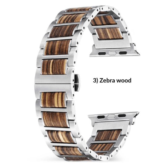 Stainless Apple Watch Wood Band,Natural Wooden Apple Watch Strap Apple Watch Series,I watch wood band,Apple watch bracelet,i watch
