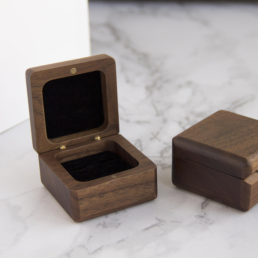 Angie Wood Creations Walnut Ring box