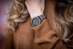 Angie Wood Creations Dark Sandalwood and Stainless Steel Women's Watch