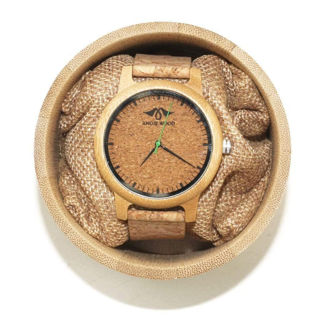 Angie Wood Cork Wood Watch,Personalized watch,Cork watch W158