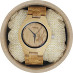 Angie Wood Creations Bamboo Women's Watch With Bamboo Bracelet and Deer Image