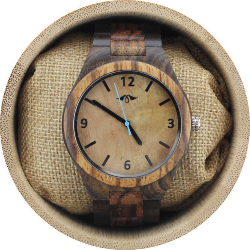 Angie Wood Creations Dark Sandalwood Men's Watch with Maple Dial