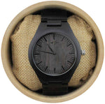 Angie Wood Creations Ebony Men's Watch with Matching Ebony Bracelet and Dial