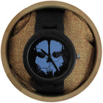 Angie Wood Creations Ebony Men's Watch with Skull-Embellished Dial