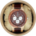 Angie Wood Creations Maple Men's Watch With Maple and Red Sandalwood Bracelet
