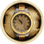 Angie Wood Creations Olive Wood Men's Watch with Olive Wood Bracelet