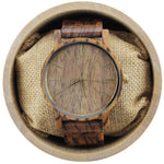 Angie Wood Creations Zebrawood Men's Watch with Gold Hands and Zebrawood Dial