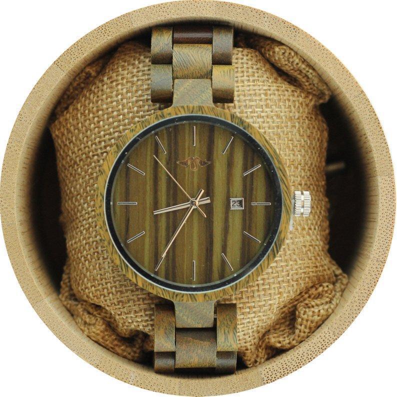 Engraved Green Sandalwood Unisex’s Watch, Wood Watch, Personalized Wood Watch(W062)