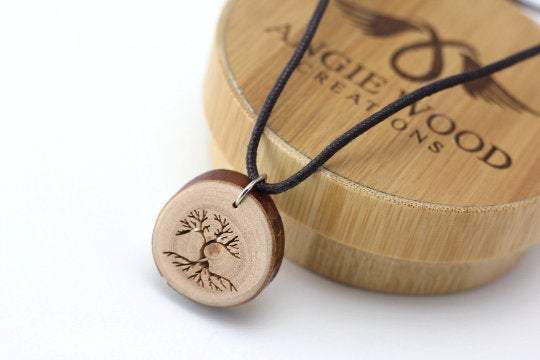 Engrave unique wood pendant from branches, Engrave wood necklace, Engrave men necklace,Wood pendant,Wood necklace,Men wood necklace, Women