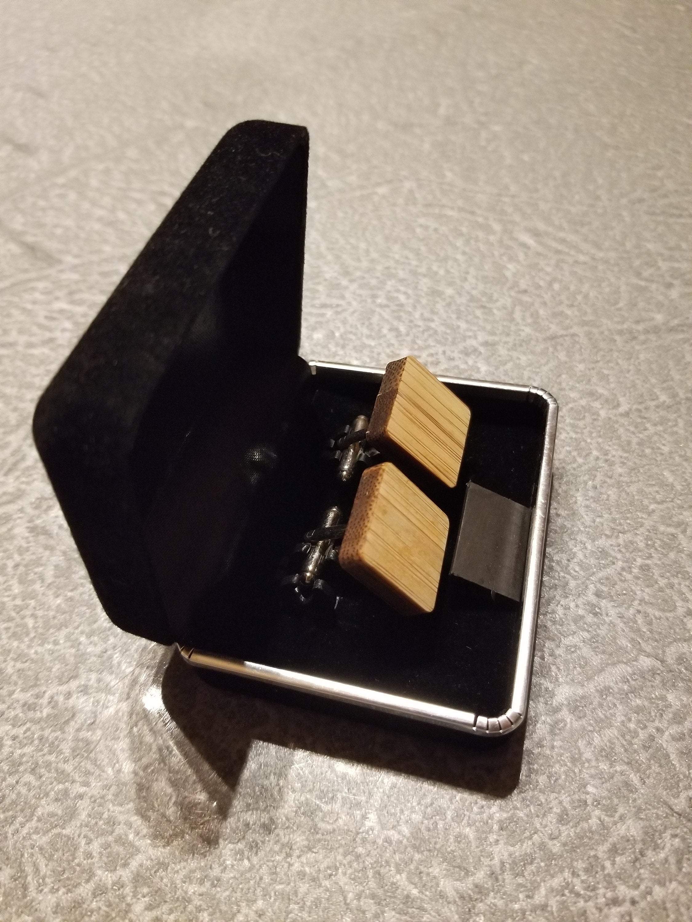 Engraved cufflink,bamboo cufflink,wood cufflink,setmustache tieclip,Mu ...