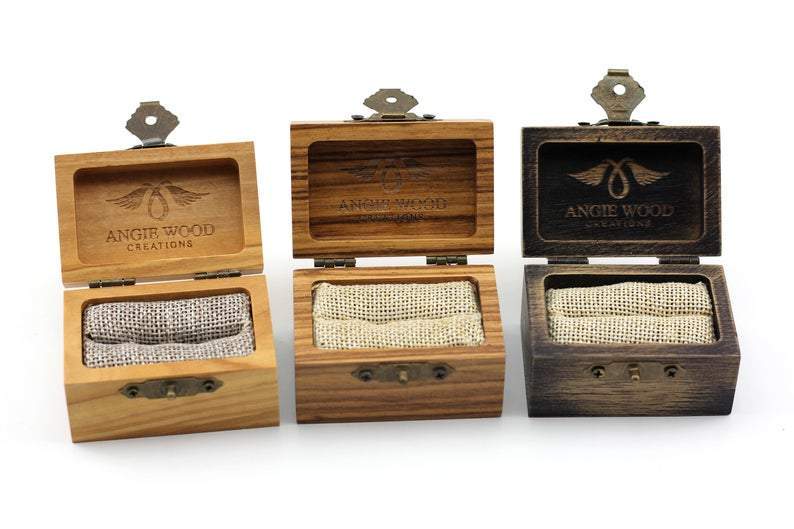 Personalized Ring Box - Custom Wood Ring Box - Ring Bearer Box - Proposal Ring Box - Anniversary Gift - Wedding,